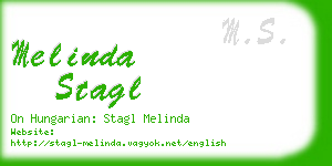 melinda stagl business card